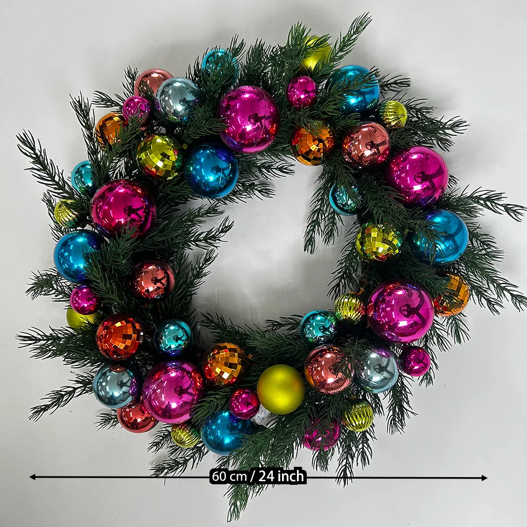 Hot Sale Floral Foam Wreath Christmas Door Decoration Artificial Plants for Holiday Wedding Party Design