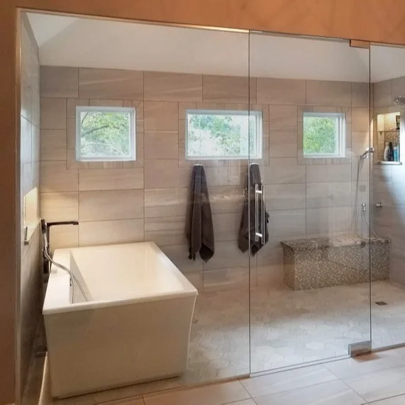 Hot Selling Product Luxury Indoor Bathroom Enclosed Frosted Glass Walk ln Shower Room