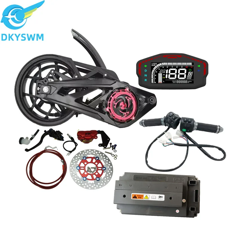
2000w 3000W 100kmh high speed medium drive electric bicycle motor assembly motorcycle modification 70H controller motor kit  (62547511425)