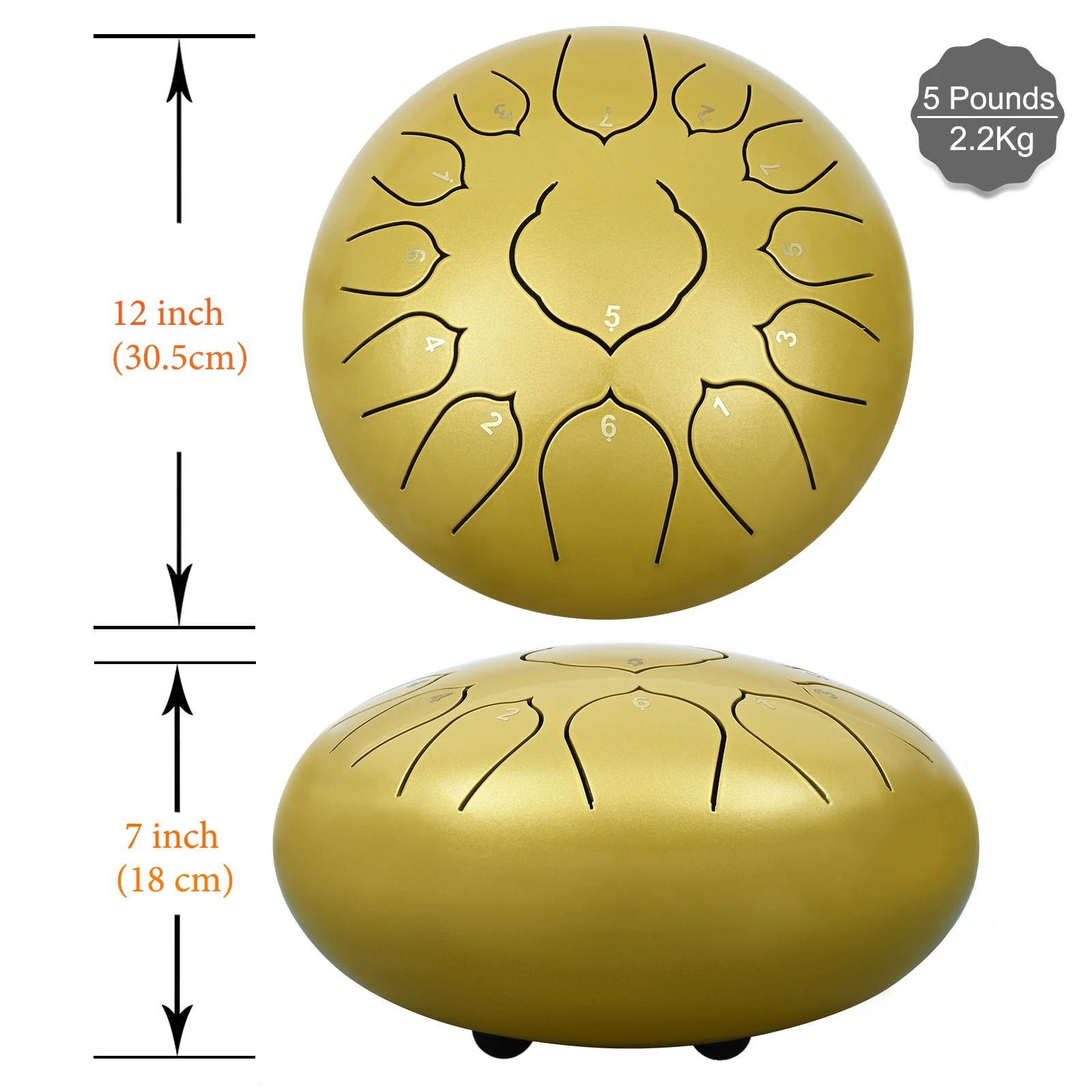 SUCCESS Factory Price Arborea Chakra Steel Tongue Drum with Life Flower Musical Instrument