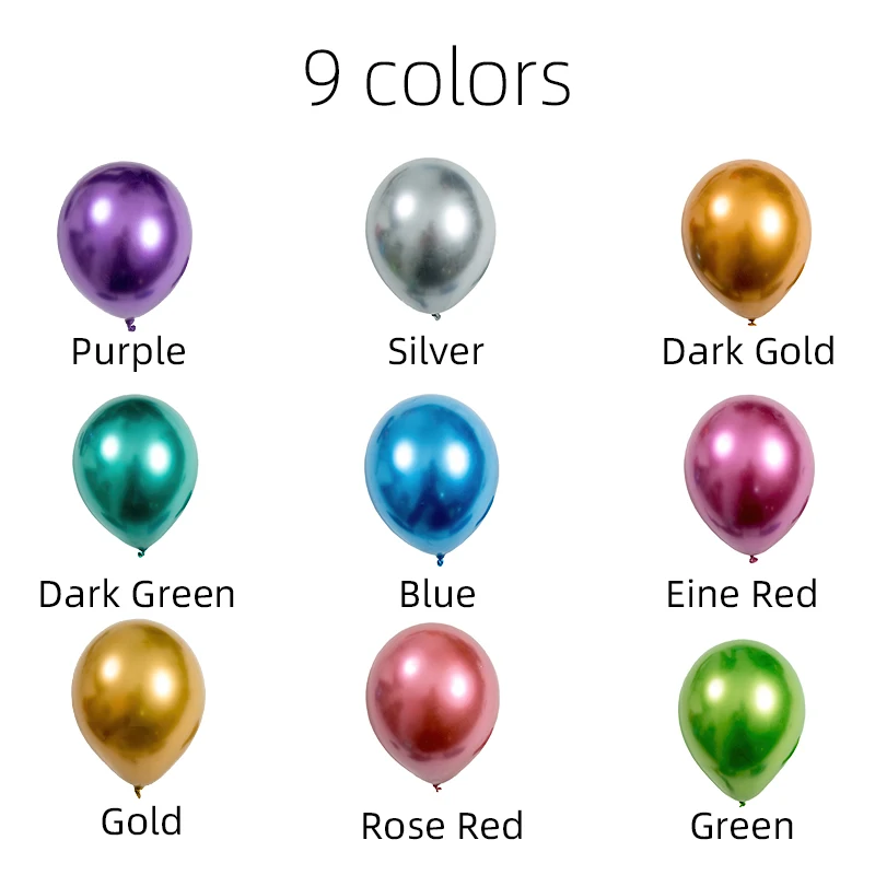 China wholesale 12 inch Party Decoration Giant Inflatable Latex Metallic Balloons Party Balloon