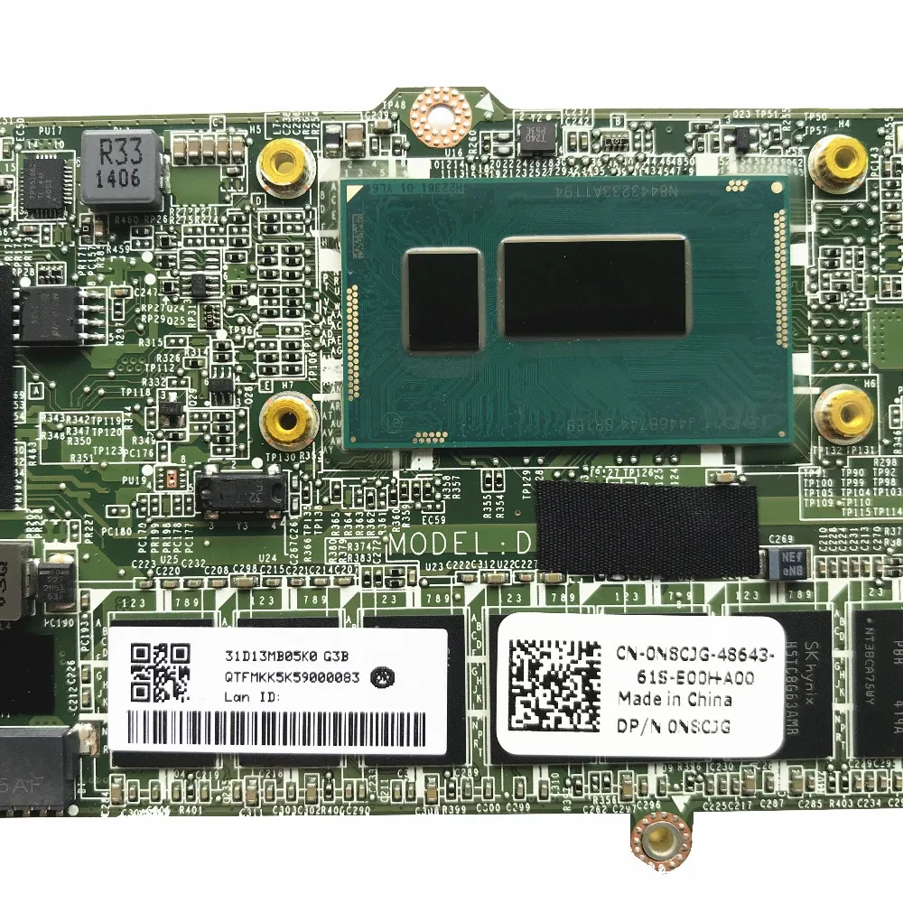 Для DELL XPS 13 9333 Материнская плата ноутбука I7-4510U I7-4500U I7-4650U 8 Гб оперативной памяти DAD13CMBAG0 CN-0N8CJG 0N8CJG