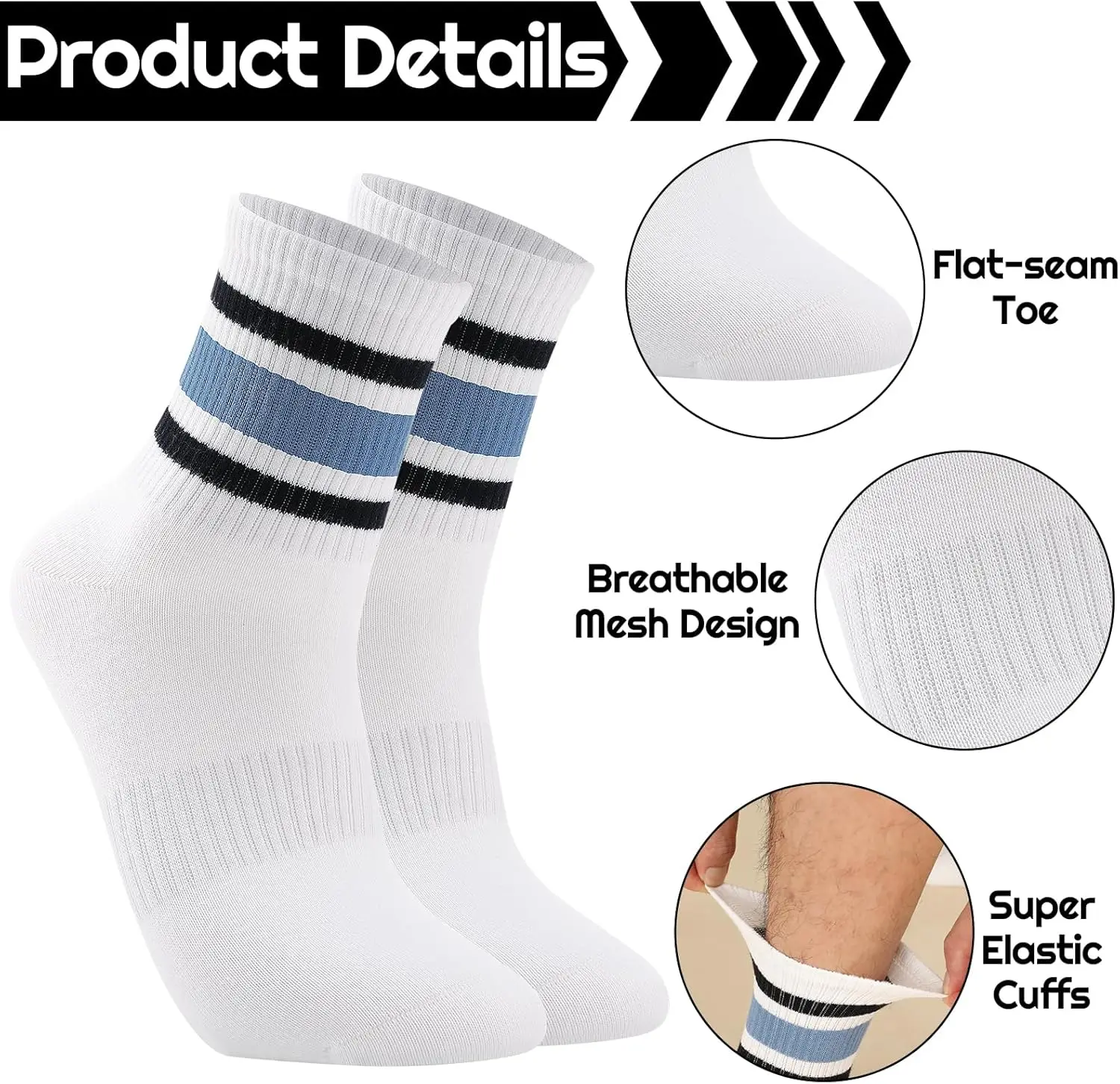 Classic Retro Stripe Tube Socks Women Girls Athletic Sport Running Crew Socks Casual Cotton Knitted Novelty Socks Logos Autumn