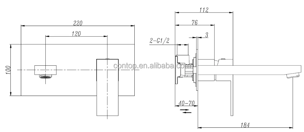 Watermark Approval Wall Basin Mixer with Solid DZR Brass Plate