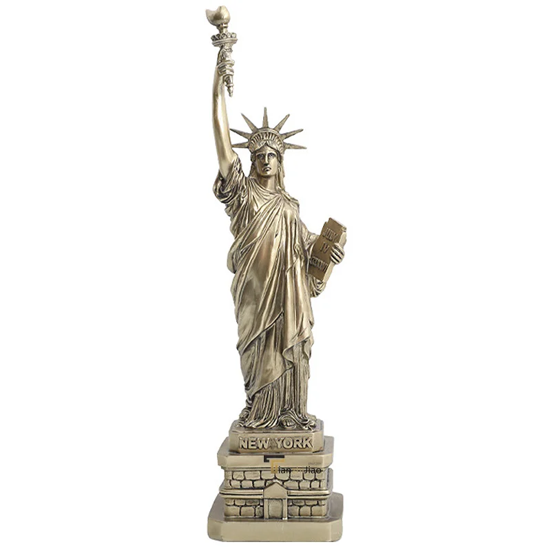 Creative Resin Crafts The Statue of Liberty Sculpture Home Decoration World Famous Buildings Souvenirs Model Figure Statue