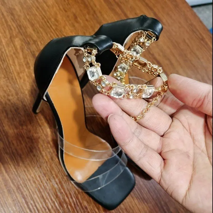 Manufacturer Wholesale High Quality Low Price Shoe Diamond Ornament Girls Latest High Heel Shoes For Women