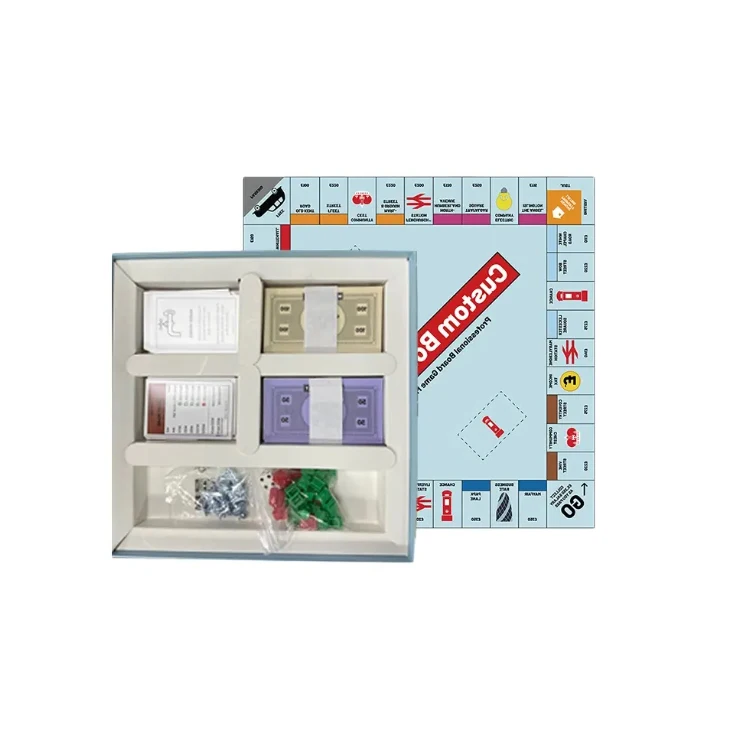 Custom Design Monopoli Board Games Manufacturers Plastic Miniature Token Supplier Table Board Game