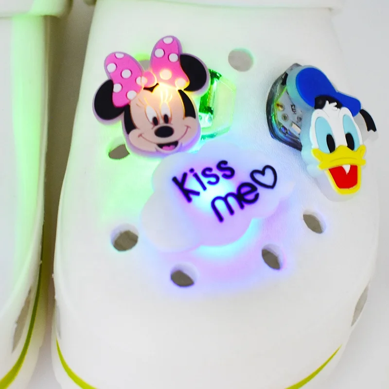 
New Arrival Cartoon Fantastic Lighting up Charming LED Clog Shoe Charms Flashing Party Lights Hole Bag Pack for Kids  (62398154425)