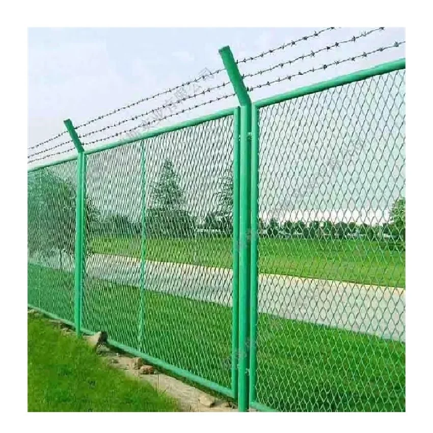 Top Quality Strong Protection Anti Climbing Wall Welded Wire Mesh Airport Fence With Razor Barbed