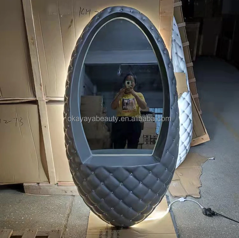 beauty lighted double sided barber single sided styling hair makeup lights barbershop with led salon mirror station