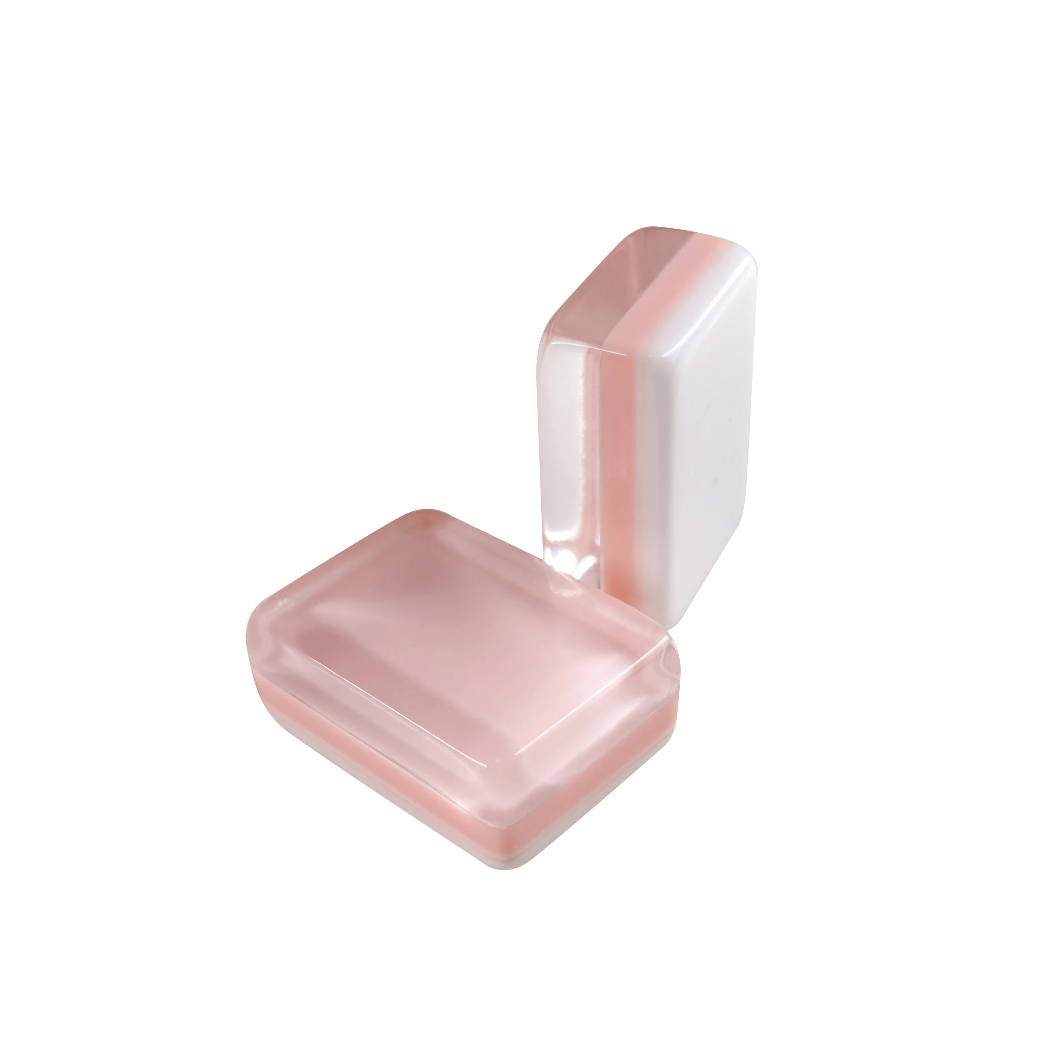 Pink Triple-layered Blank Mahjong Tiles Customizable American Singapore Malaysia Chinese Mahjong Jeu Tiles Set