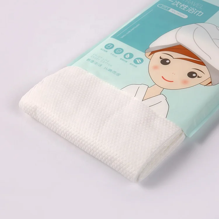 Soft skin-friendly breathable disposable white cotton sports bath towel fabric