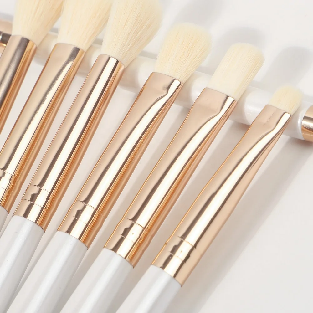 2024 New Style Wholesale Eyeshadow Soft 8 pcs Buy Cosmetic White Eye Wood Synthetic Custom Makeup Brush Set