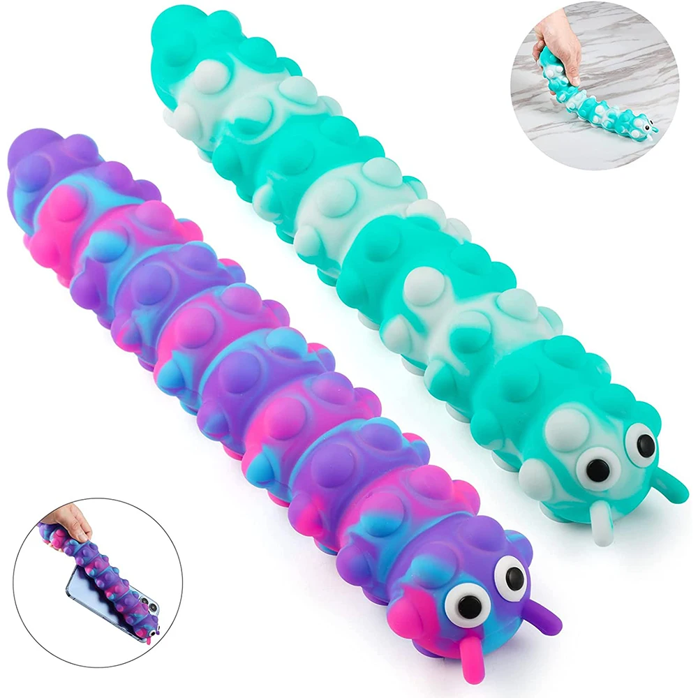 22 Kids Children Rainbow Silicone Squid Pop Led Light Bubble Suction 3D Squidopop Fidget Toys With Certificate