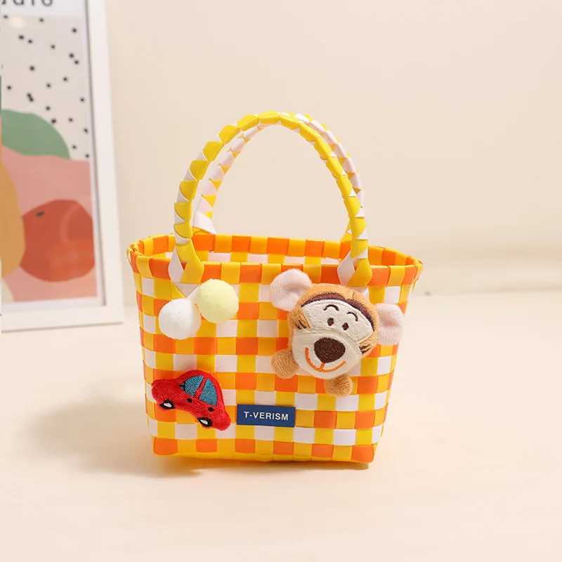 Niyang new design cute lovely children baby girls boys summer travel holiday beach pp straw bag kids mini basket