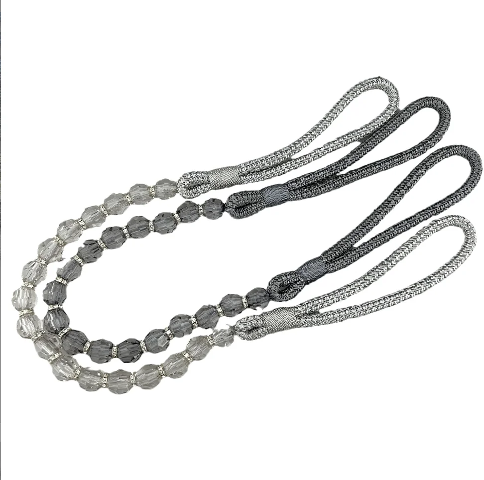 Cheap Wholesale Reasonable Prices Pena Palace Binding Multicolor Curtain TieBack with Beads