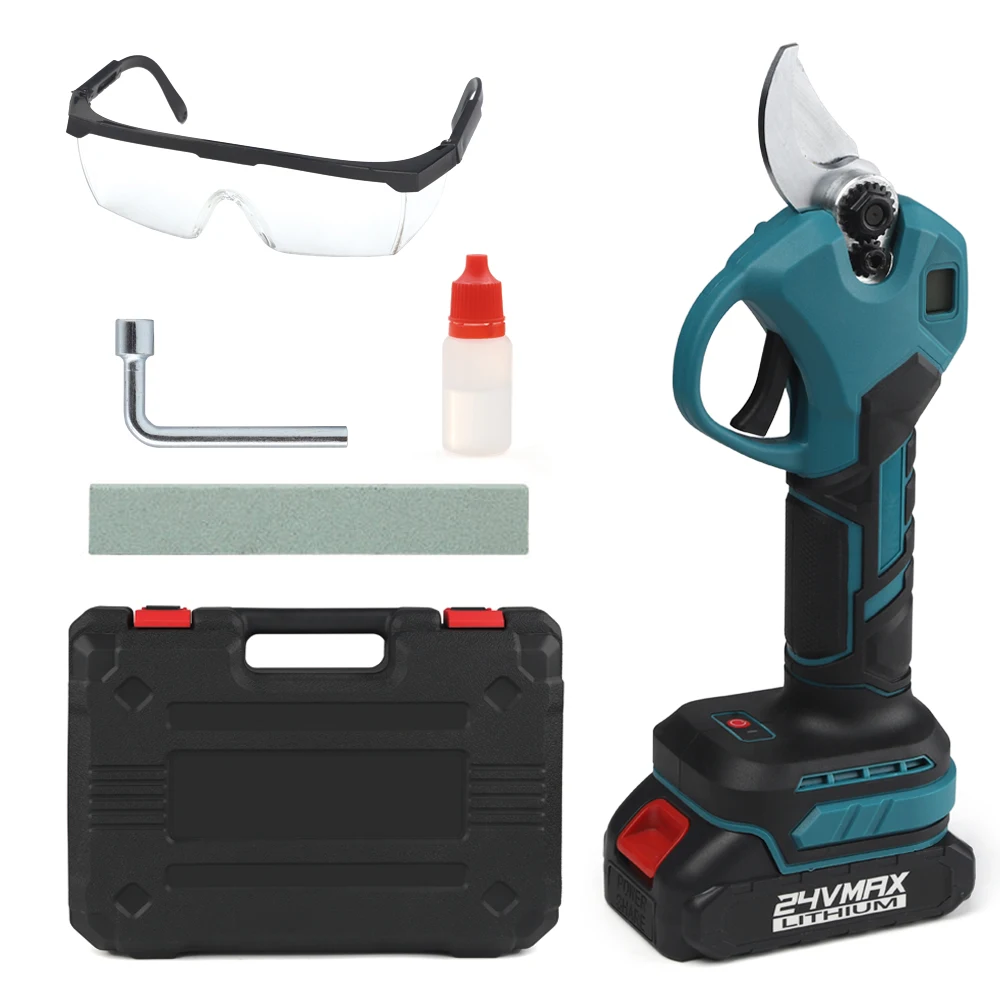 25mm professional electric pruner electric vineyard Sk5 Blade Pruner China Cordless Ratchet Pruning Shears