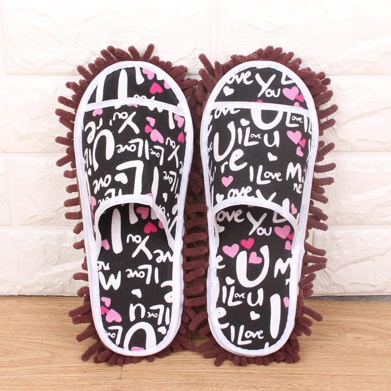 Best selling home cleaning lazy drag shoes soft washable reusable mop slippers