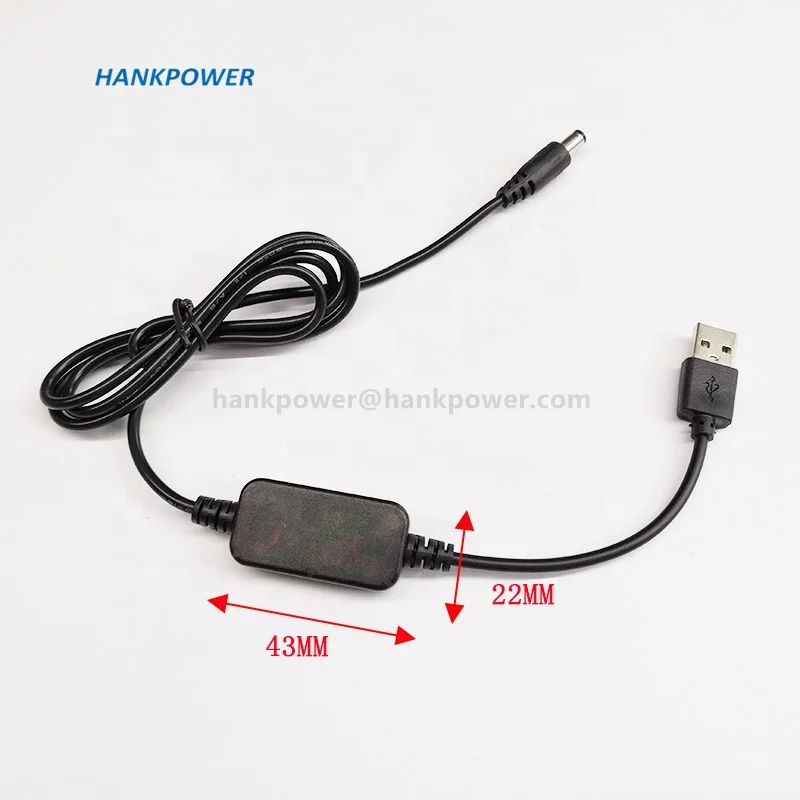 High quality USB 5V To DC 5521 9V 12V Step-up Converter Cable DC 5V to 9V/12V Booster Power Supply Adapter Cable