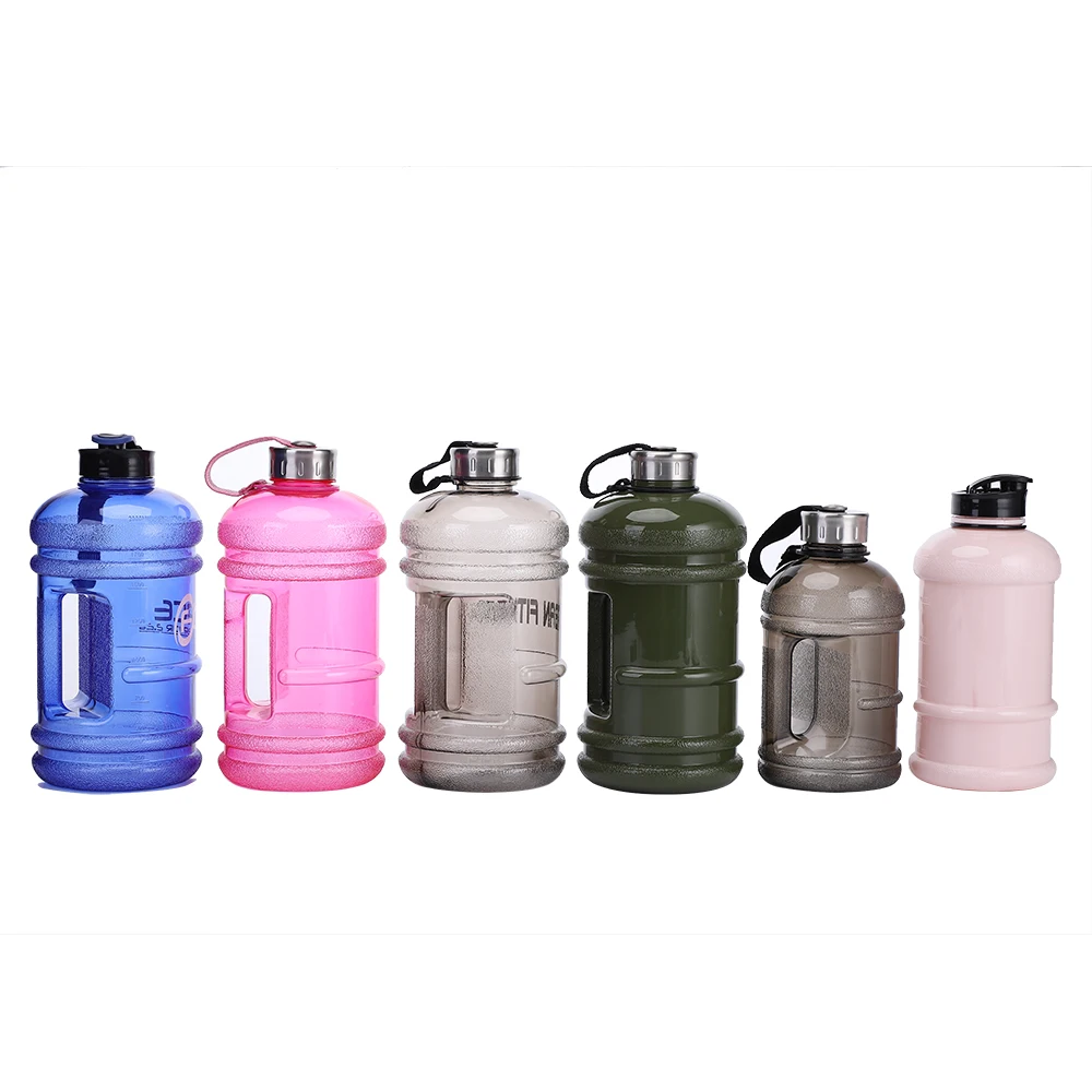 2l 750ml 350ml Plastic Half Gallon Gym Fitness Water Bottle with Time Marker