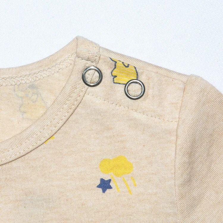 
Hot sales Cotton baby clothing set 3 pcs longsleeve romper hat and bibs new style for baby 