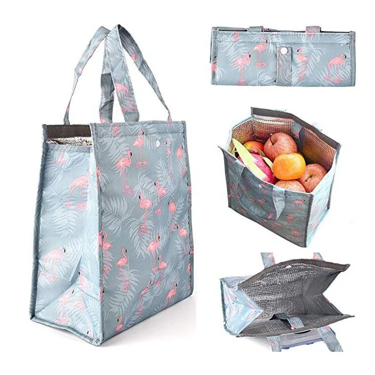 
Folding Children Thermal Beach Handbag Cooler Tote Bag Breast Milk Customized Soft Non Woven Lunch Insulated Cooler Bags Lunch 
