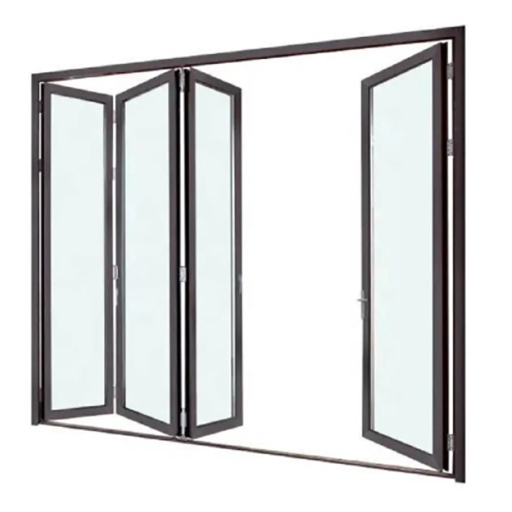 Minetal Aluminium Folding Door Bifold Door Double Glazed Glass Design Folding Door