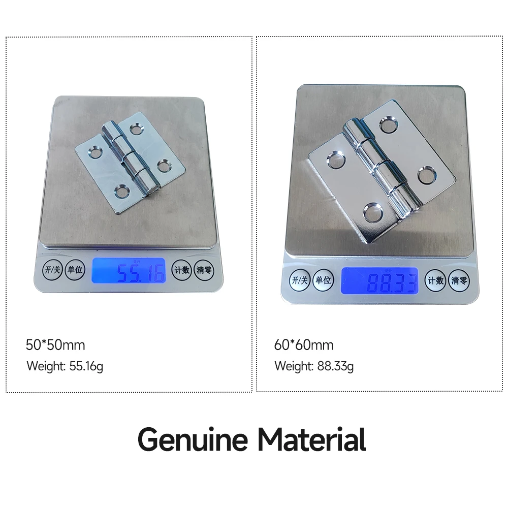 Thcoo Square Stainless Steel Screw On 180 Degree Industrial Hinge Distribution Cabinet Hinge 50*50mm 60*60mm Butterfly Hinge