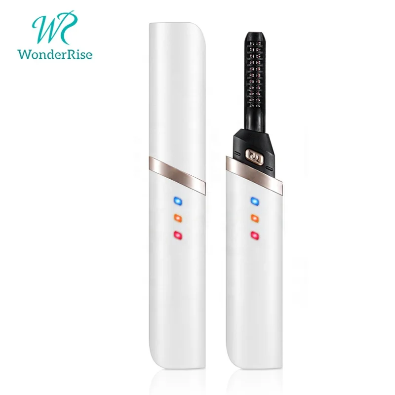 
Mini Portable USB Rechargeable Electric Eyelash Curler Heated with 3-level Temperature Adjustment 