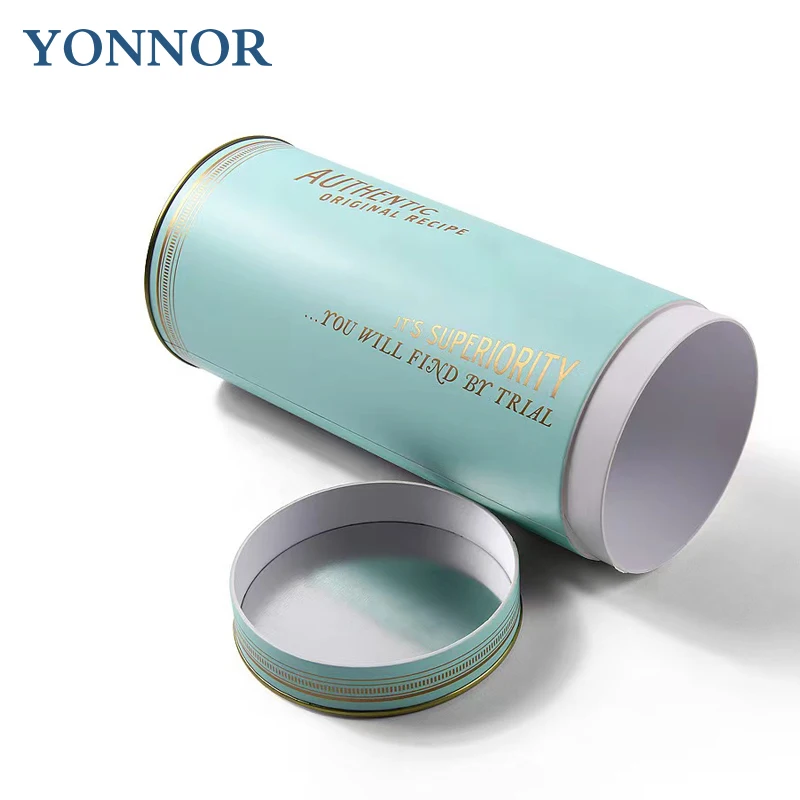 OEM Base Round Box Tin Lid Paper Tube Packaging Jar For Cinnamon Sticks