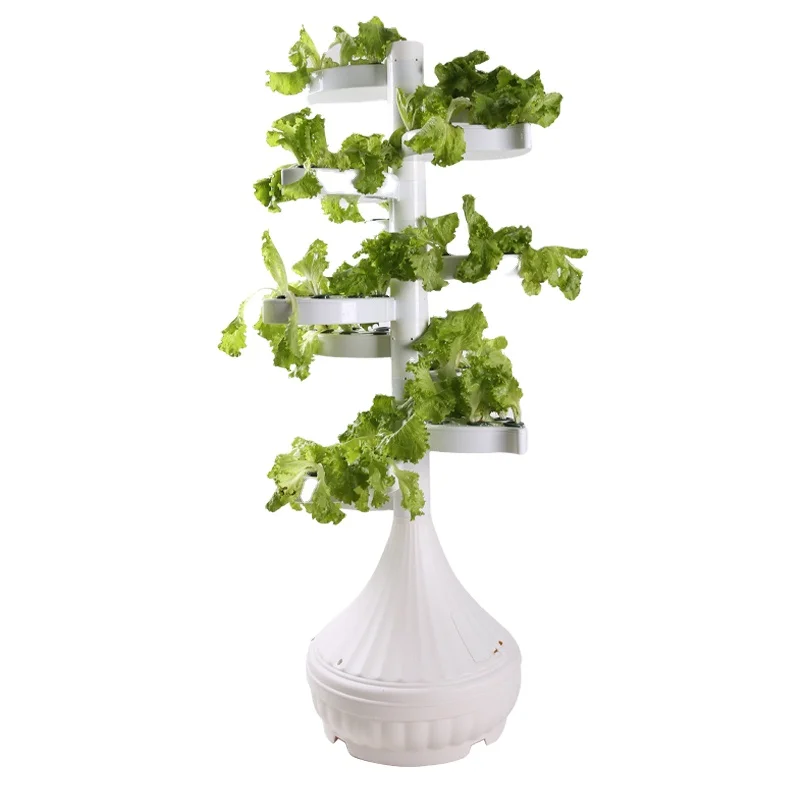 Vertical Spiral shaped soilless agriculture growing vegetables hydroponic garden tower planter