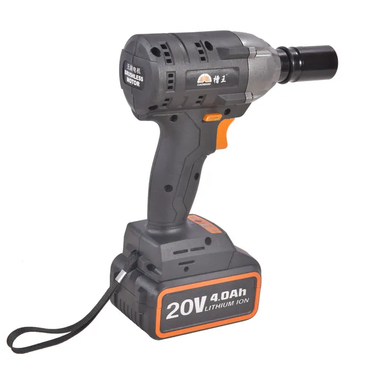 
20V Industry Brushless Maximum Torque 330n.m Lithium Battery Cordless Electric Impact Wrench 