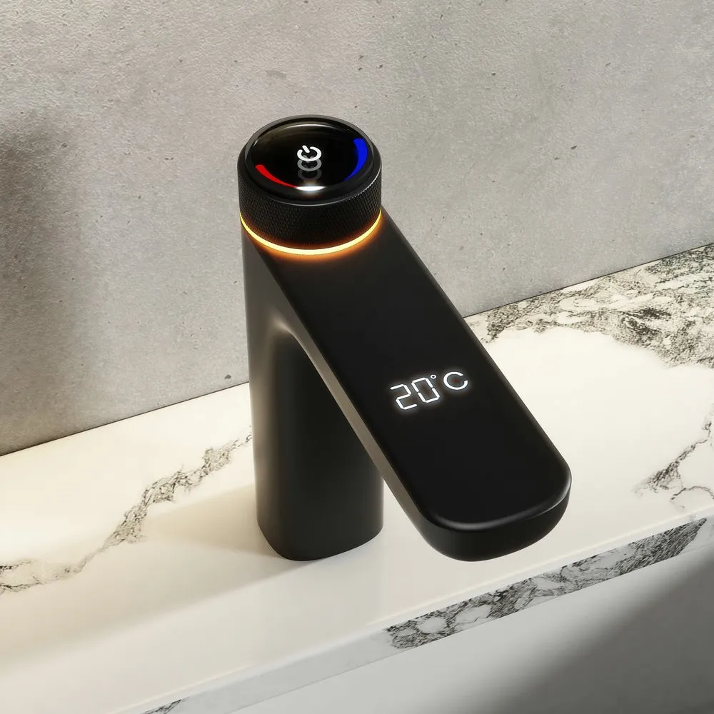 New Design Smart Intelligent Temperature Display Chrome Digital Faucet For Kitchen Bathroom Bathtubs Wash Basin Sinks Factory