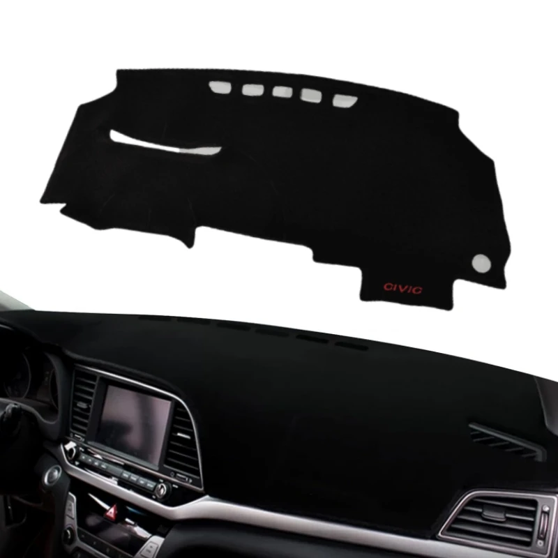 Anti-glare Protector Carpet Car Dashboard Mat in Polyester Dashboard Cover Fit for Honda Civic