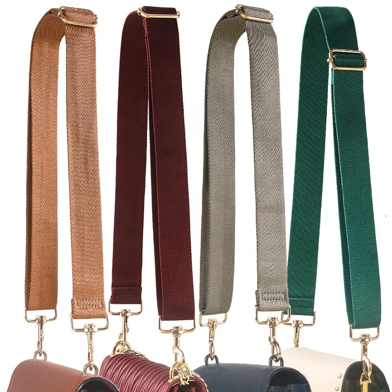 Wholesale Solid Color Thin Webbing Shoulder Strap Multi Pure Color Replacement Custom Bag Straps