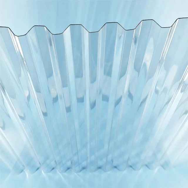 Легкий поликарбонатный прозрачный гофрированный кровельный лист