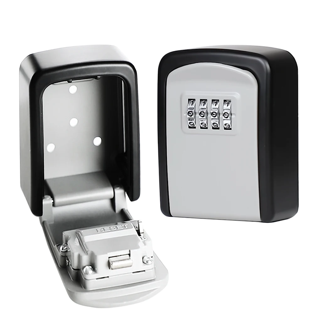 Маленький серый и черный замок для ключей, комбинированный замок с кодом для хранения ключей дома, комбинированный дверной замок