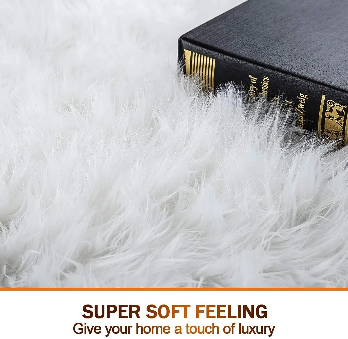 2020 New Pure White Sheepskin Plush Fur Rugs Faux Fur Carpet