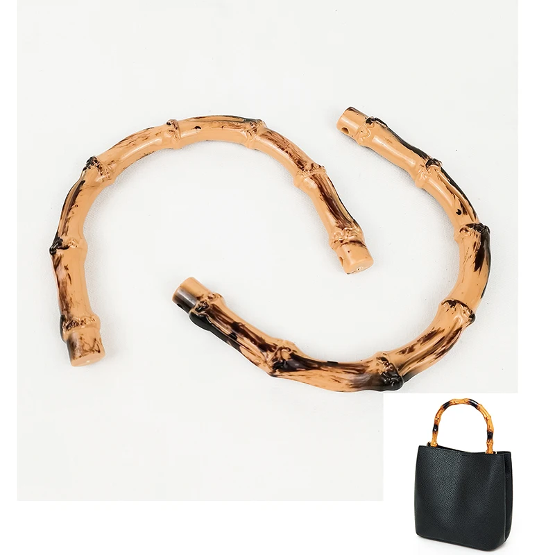 Bamboo Handle Plastic Wooden Bag Frame Handles Bamboo Purses Handles for Handbag Accessories