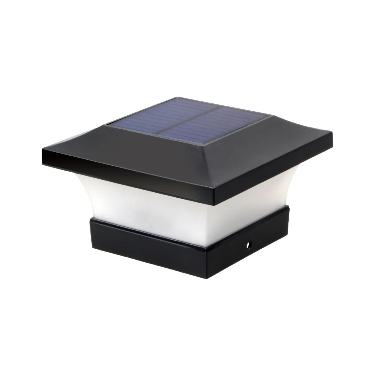 HOMIFINE Solar Post Lights Outdoor White Fence Light Waterproof Post Lamp Warm White for Yard Walkway Porch