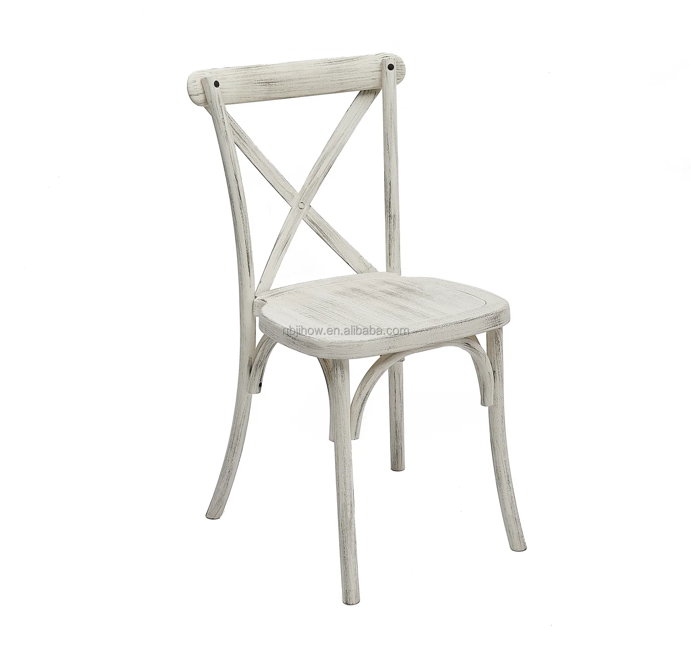 PP resin crossback chair for rental event chair manufacture  chestnut color