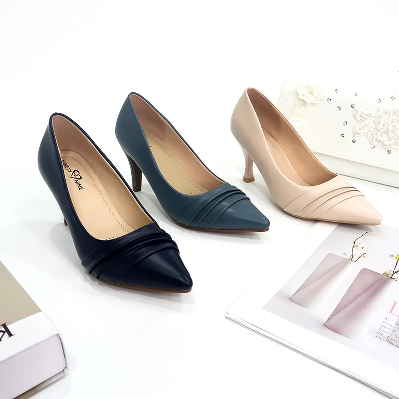 2021 chaussures femmes formal heel dress kitten low heel custom ladies women pointed toe office work pumps shoes