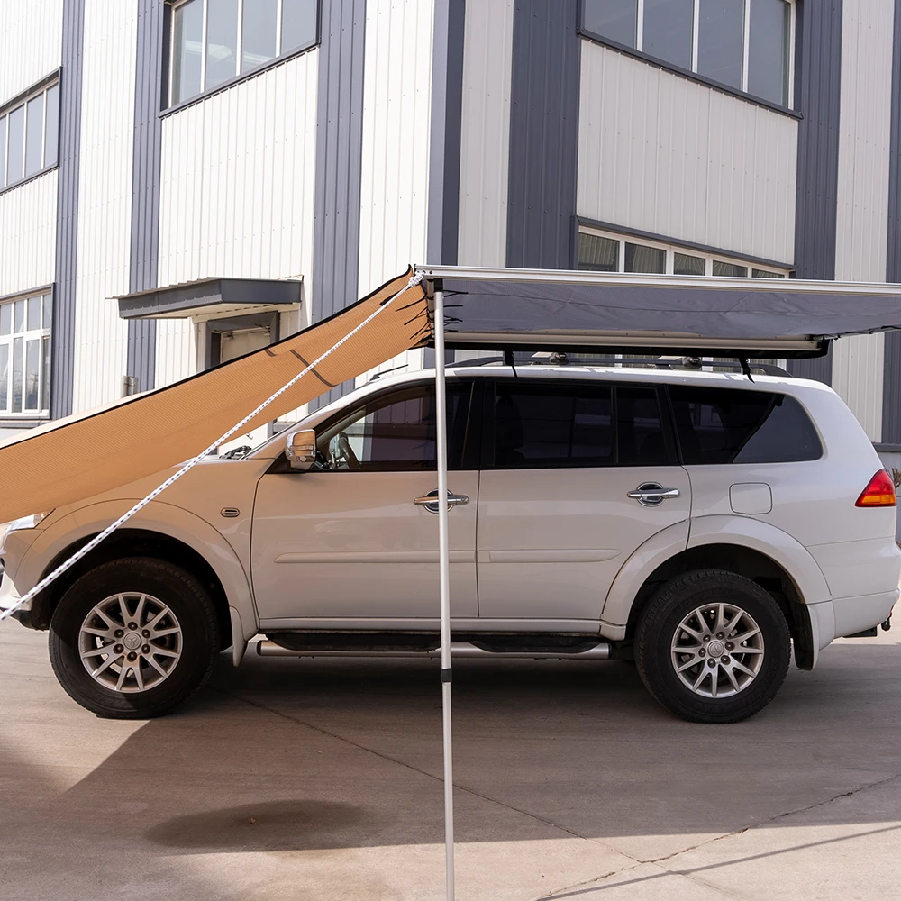 High Quality 2*2M Suv/4X4/4Wd Customized Retractable Camping Rooftop Car Roof Side Awning For Outdoor Camping Travel
