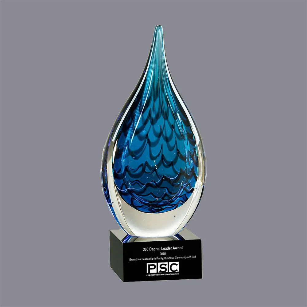 2019 Noble Beautiful In Colors Liuli Art Glass Trophy from  Factory