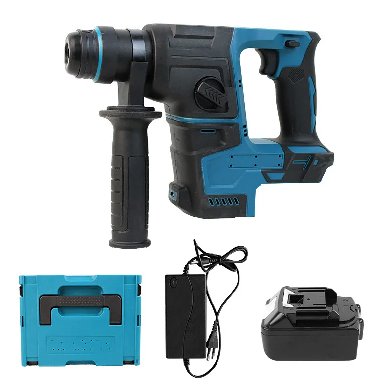 ZY Cordless Impact Hammer Lithium Drill Multi-Function Hammer Drill Two-In-One Lightweight Electric Hammer