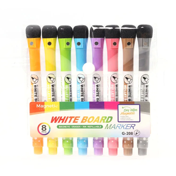 
Gxin Muti-color dry erase magnetic whiteboard marker pen set with d eraser 