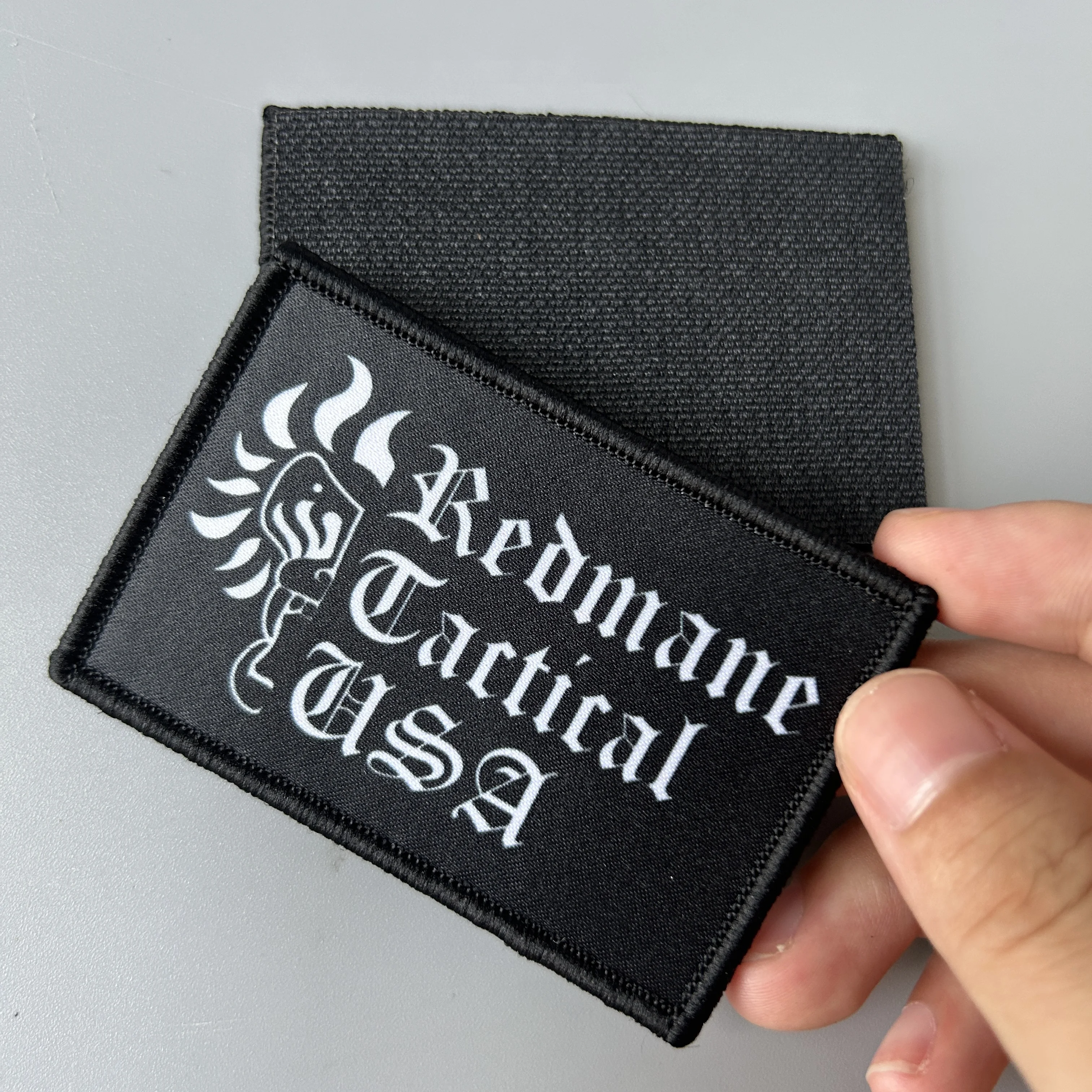 Blank Embroidery Patch Iron On Heat Transfer Blank Sublimation Hat Patches For Sublimation with hook and loop velcro