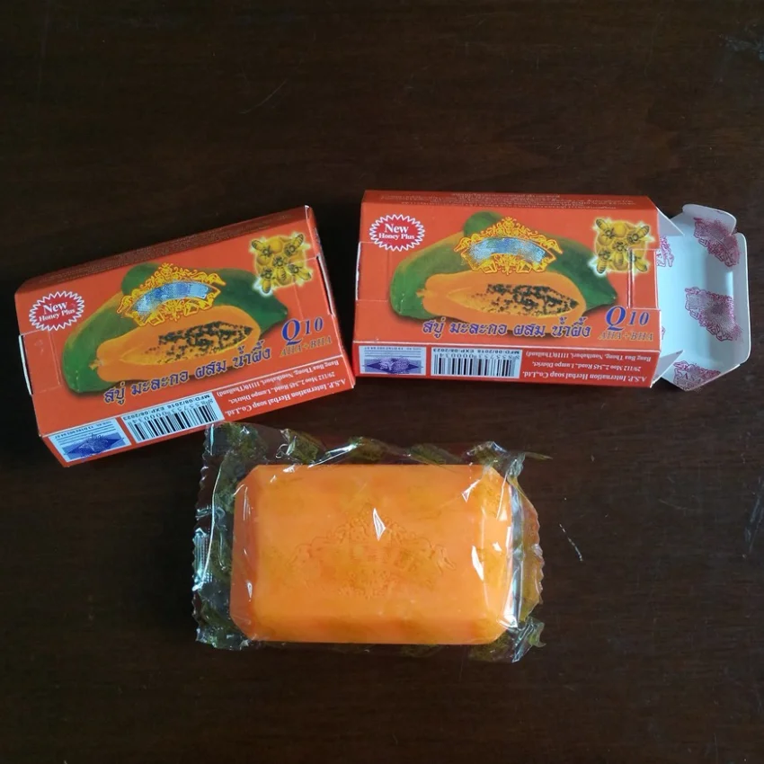 125 г образец оригинального натурального фрукта likas papaya kojic honey Asantee мыло из