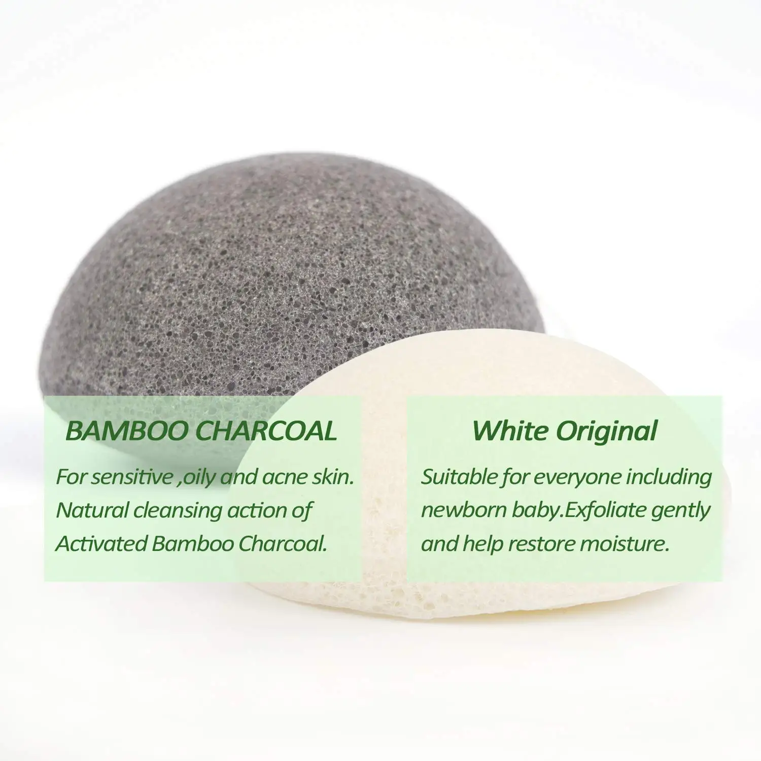
Spong 4 Fac Bio Box OEM Big Diy Usa Tear Body Konjac Sponge Set 