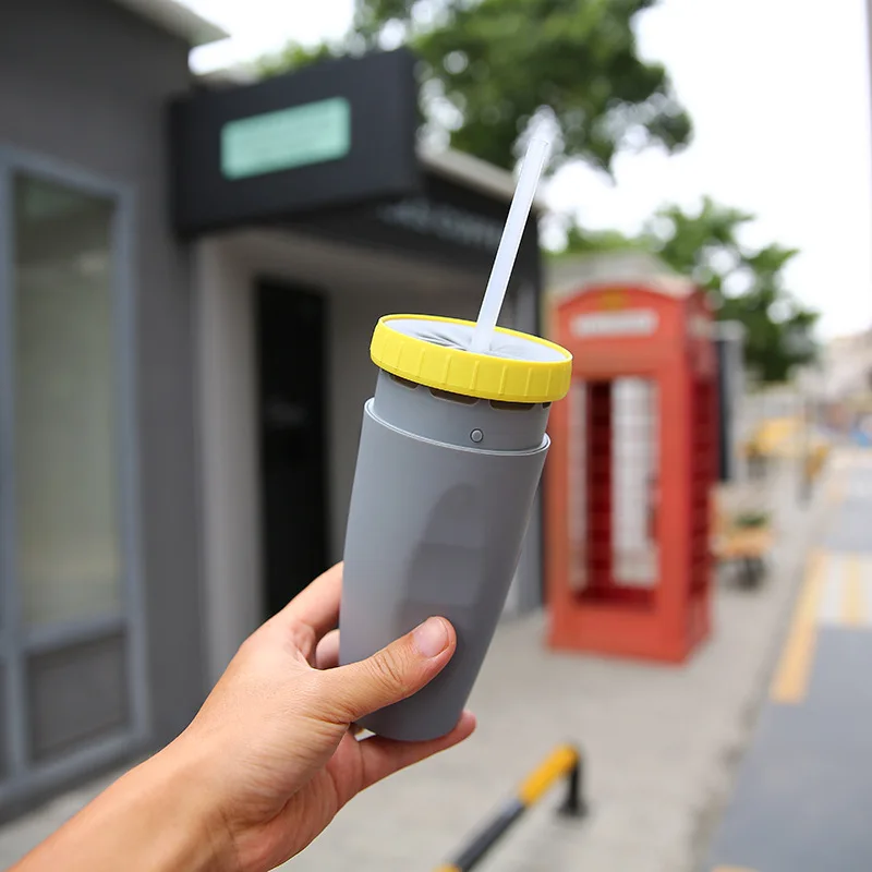 Tiktok Hot Selling  creative  300ml  Lidless Twist water cup women Portable Kids Cup with Straw Twist Lock Lid